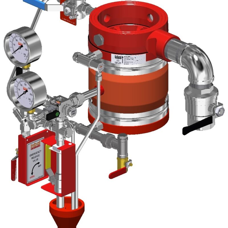 Poste déluge hydraulique Vanne incendie INBAL déluge déclenchement hydraulique remise à zéro locale