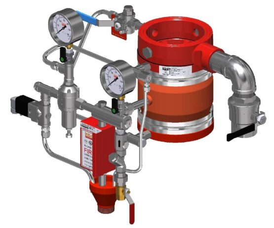 Hydrotop Poste déluge à contrôle de pression aval déclenchement électrique réarmement à distance 03CR01 Inbal