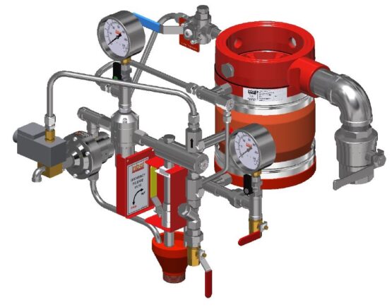 Hydrotop Poste déluge à contrôle de pression avale déclenchement électrique réarmement local 04CR01 Inbal