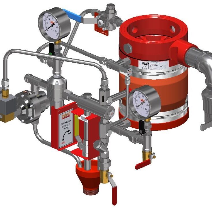 Hydrotop Poste déluge à contrôle de pression avale déclenchement électrique réarmement local 04CR01 Inbal